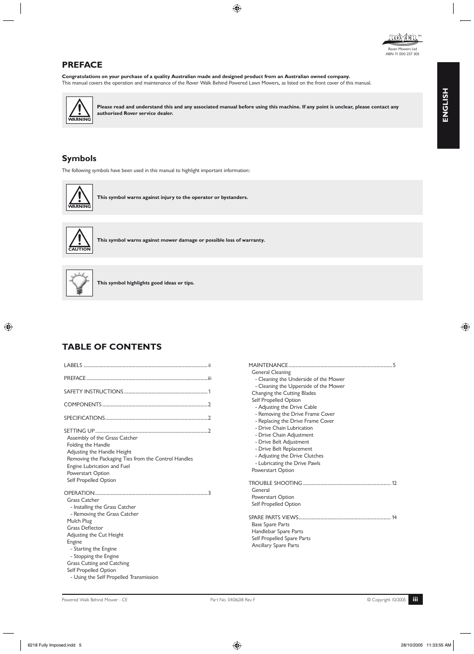 Rover 51 User Manual | Page 3 / 92