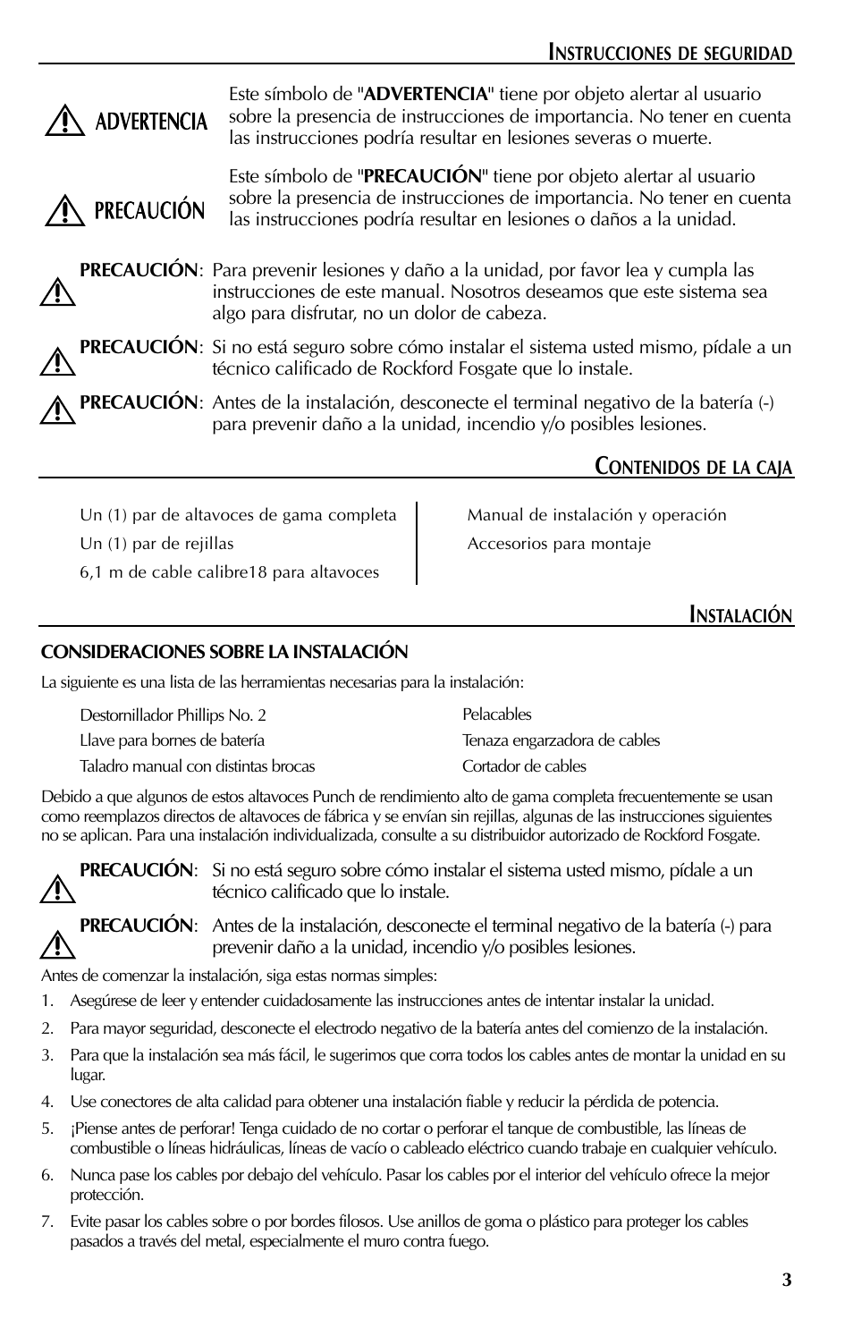 Rockford Fosgate FFC69 User Manual | Page 11 / 24