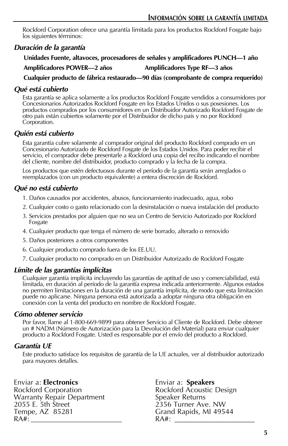 Rockford Fosgate FFC69 User Manual | Page 13 / 24