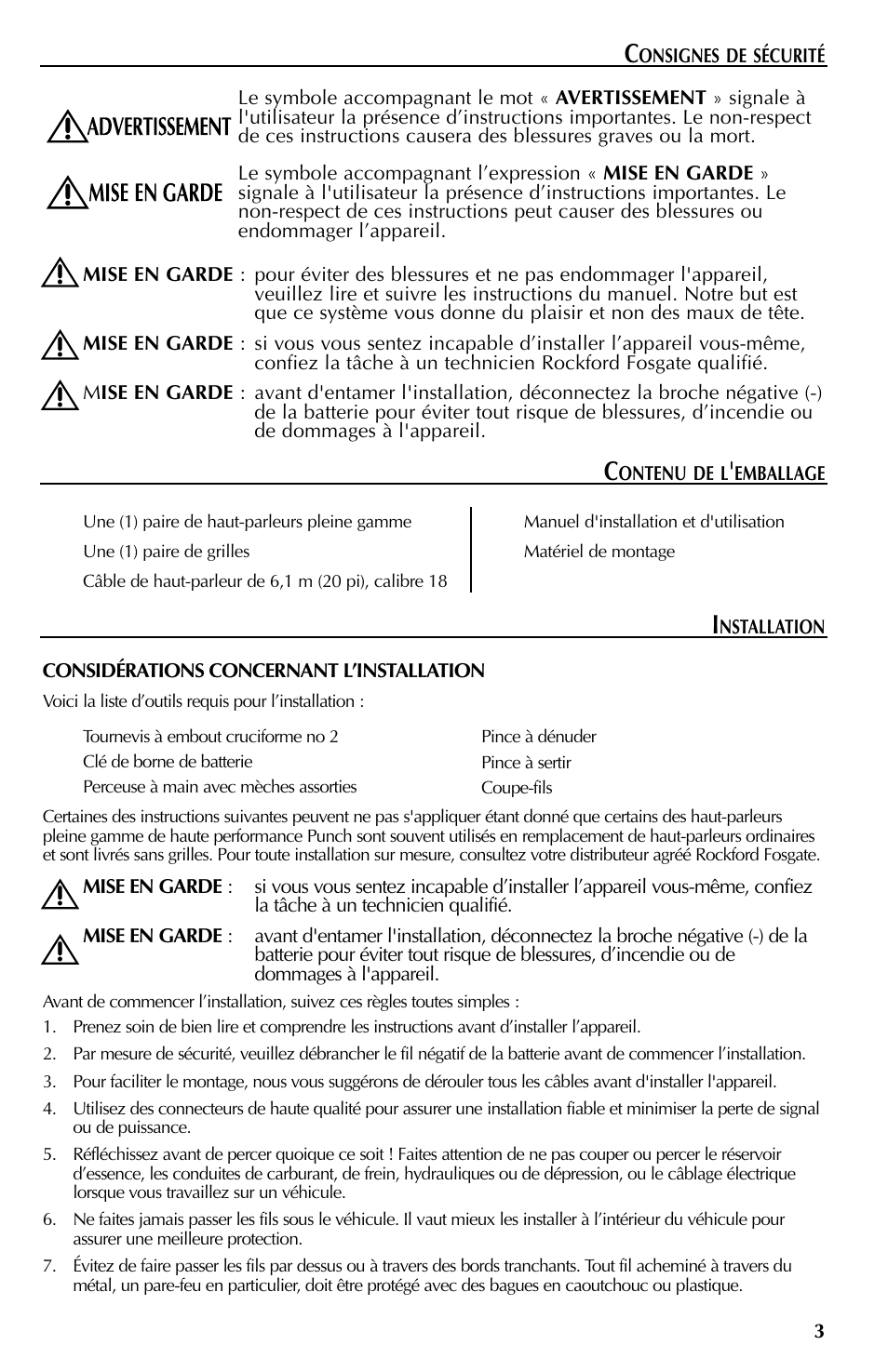 Rockford Fosgate FFC69 User Manual | Page 7 / 24