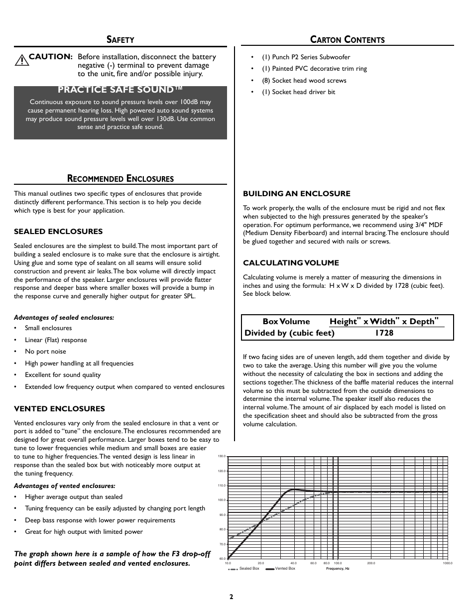 Practice safe sound | Rockford Fosgate PUNCH P2D412 User Manual | Page 2 / 8