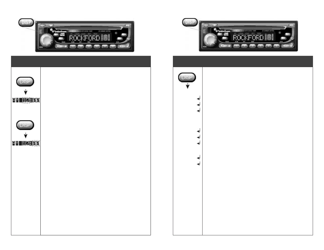 Efault, Ecall, Isplay | Lock, Peration | Rockford Fosgate RFX8220 User Manual | Page 14 / 37