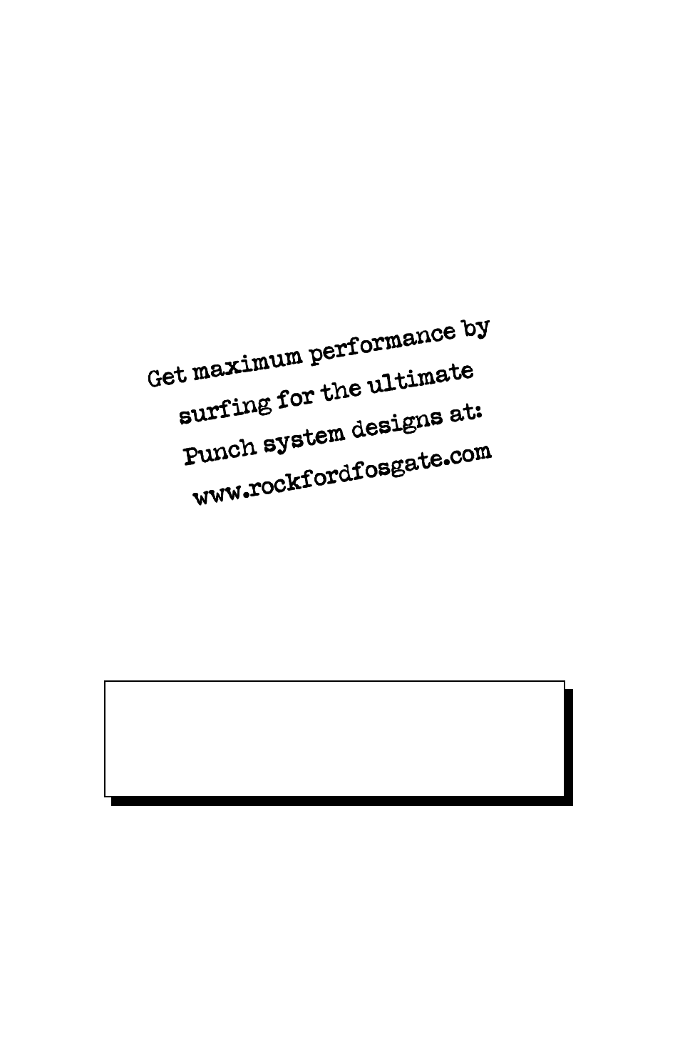 Get maximum performance by | Rockford Fosgate HPC1205 User Manual | Page 16 / 16
