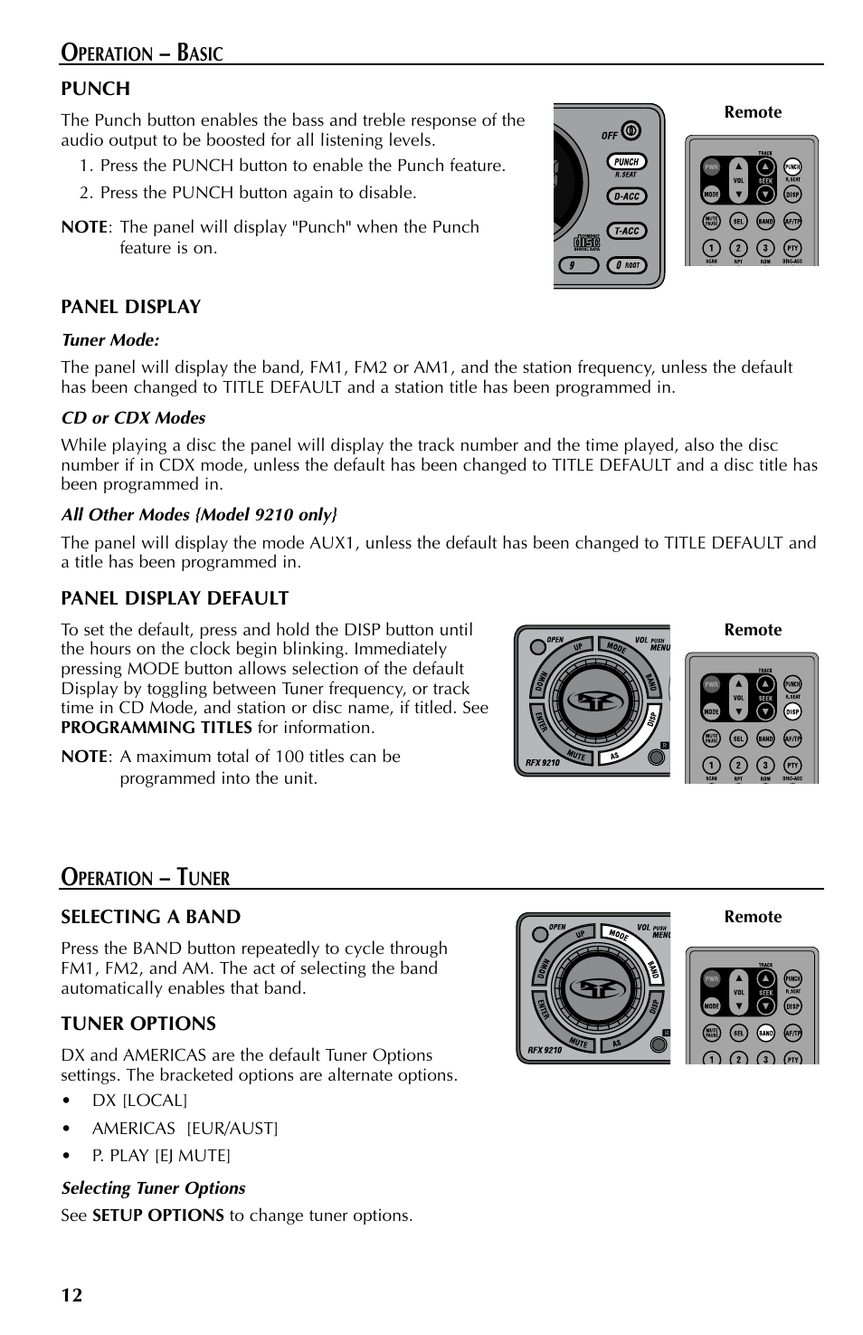 Rockford Fosgate RFX9110 User Manual | Page 12 / 76