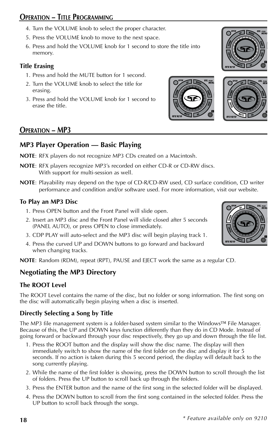 Rockford Fosgate RFX9110 User Manual | Page 18 / 76