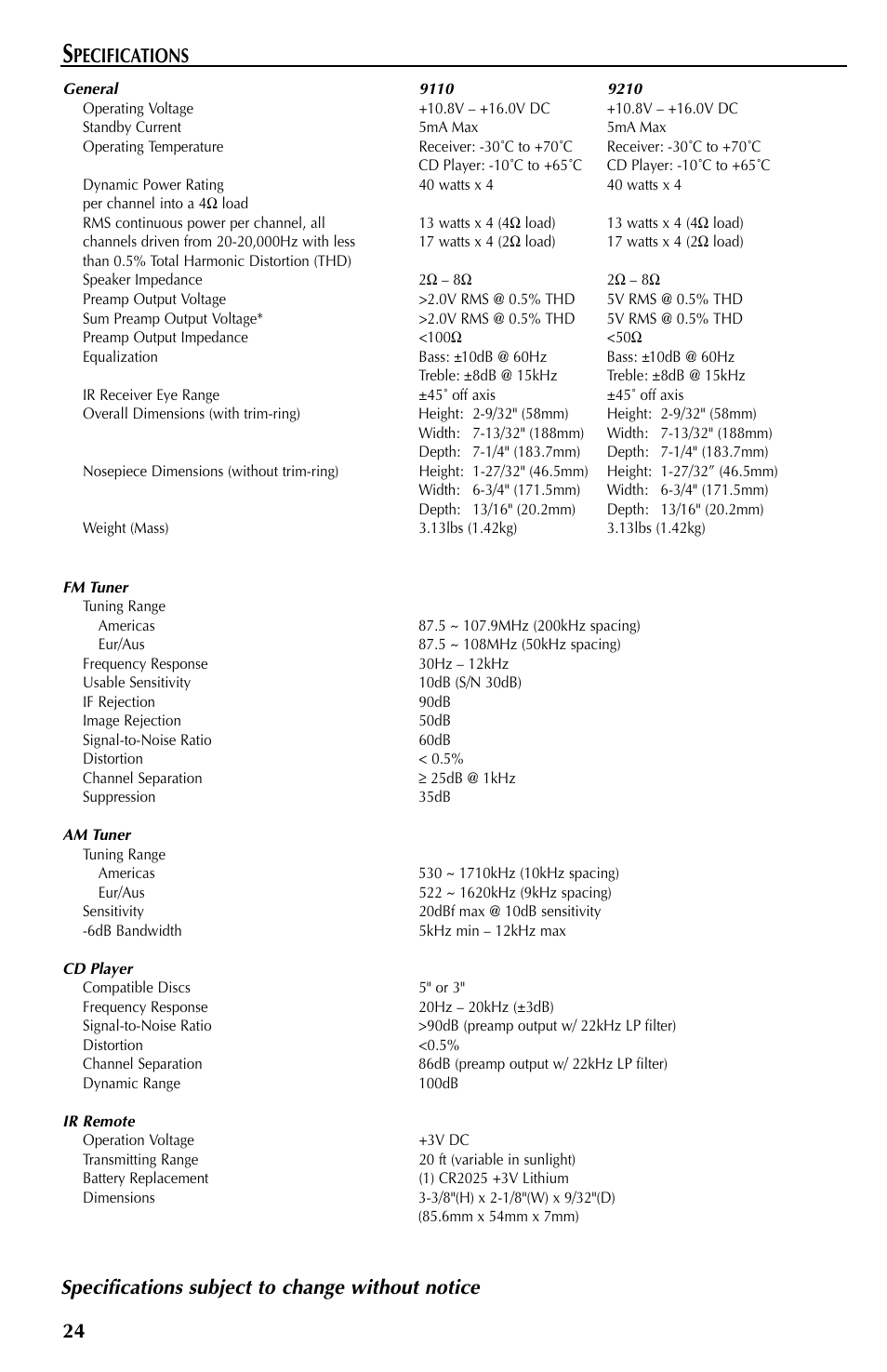 Rockford Fosgate RFX9110 User Manual | Page 24 / 76