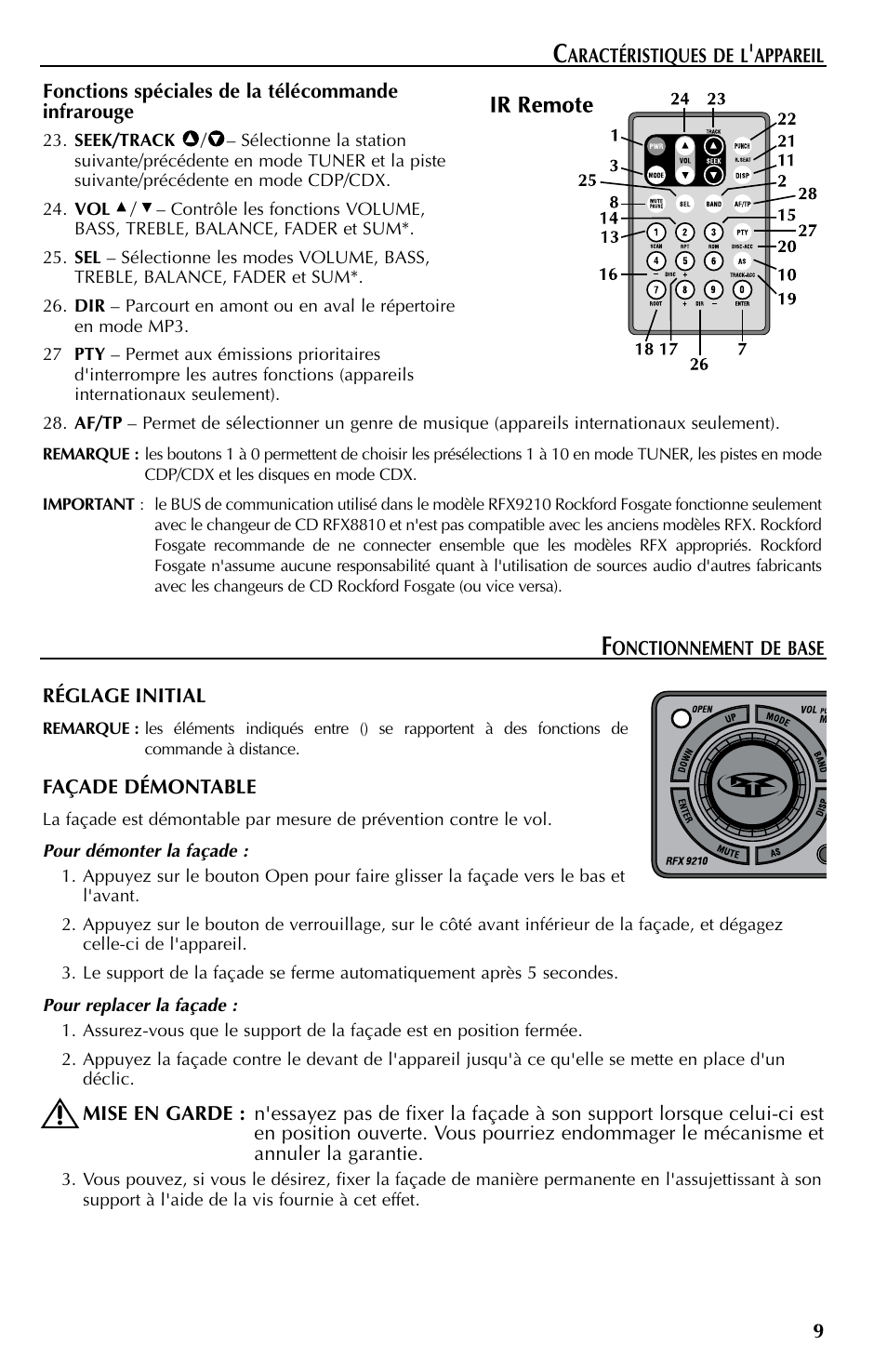 Rockford Fosgate RFX9110 User Manual | Page 33 / 76