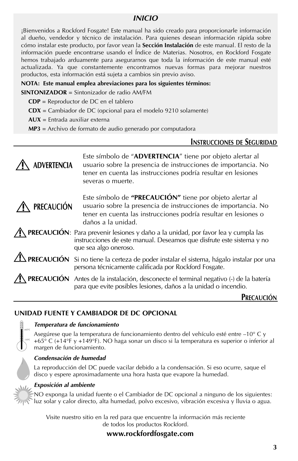 Inicio | Rockford Fosgate RFX9110 User Manual | Page 51 / 76