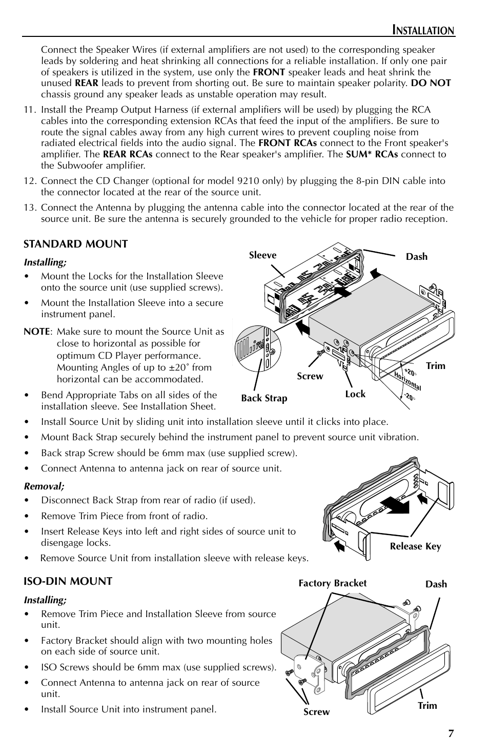 Rockford Fosgate RFX9110 User Manual | Page 7 / 76