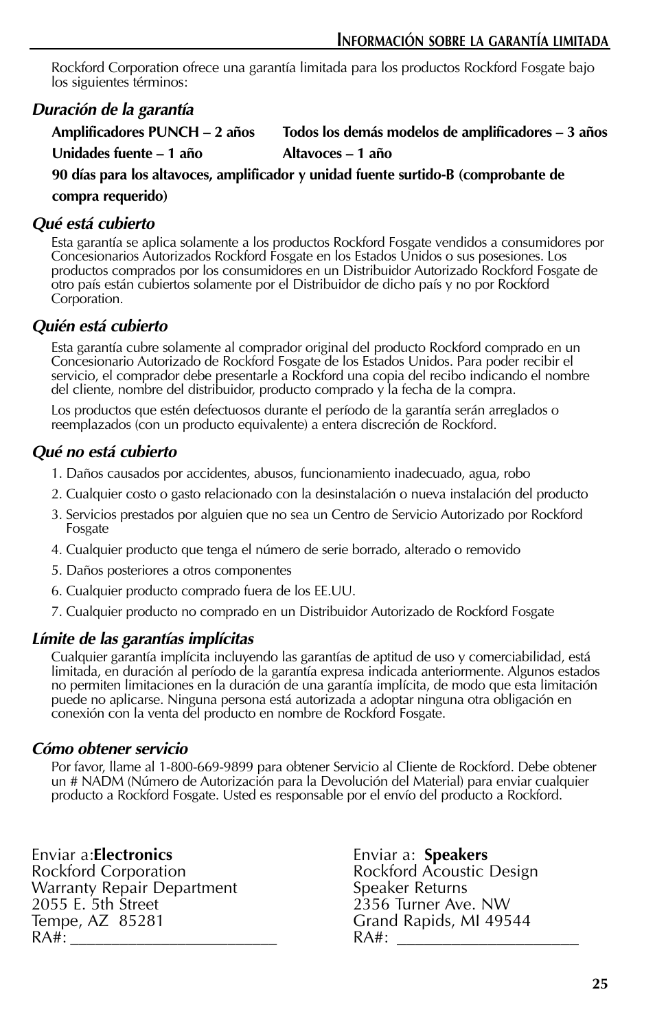 Rockford Fosgate RFX9110 User Manual | Page 73 / 76