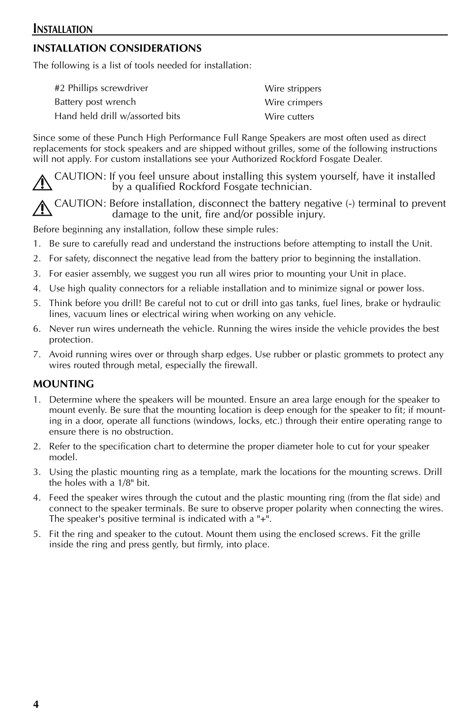 Installation | Rockford Fosgate HPC2246 User Manual | Page 4 / 8
