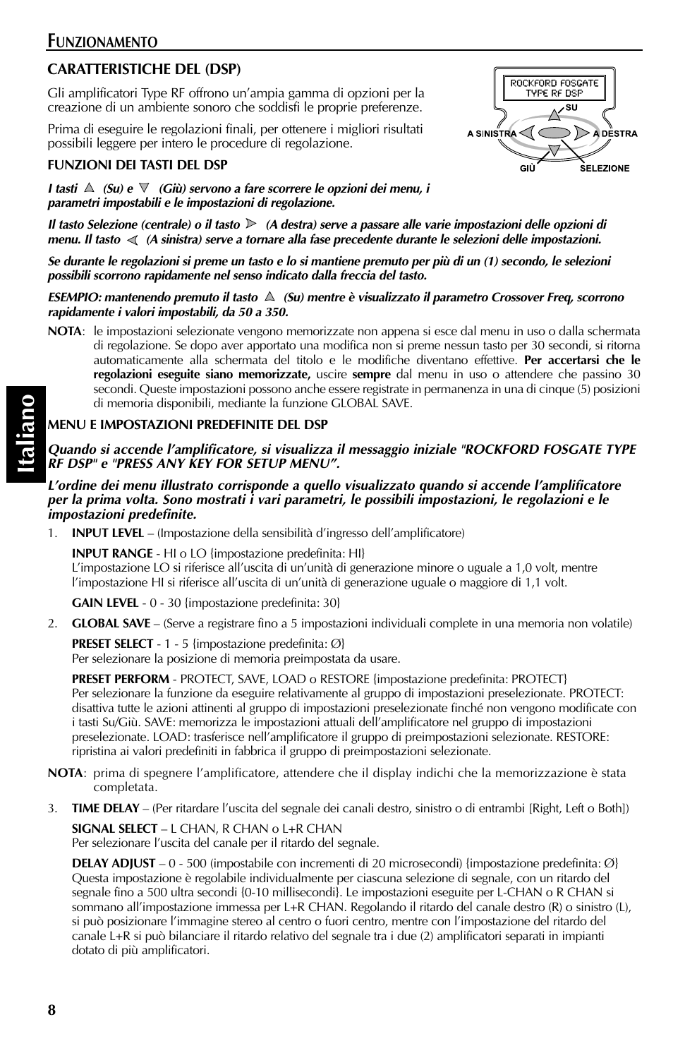 Italiano | Rockford Fosgate X2 User Manual | Page 56 / 64