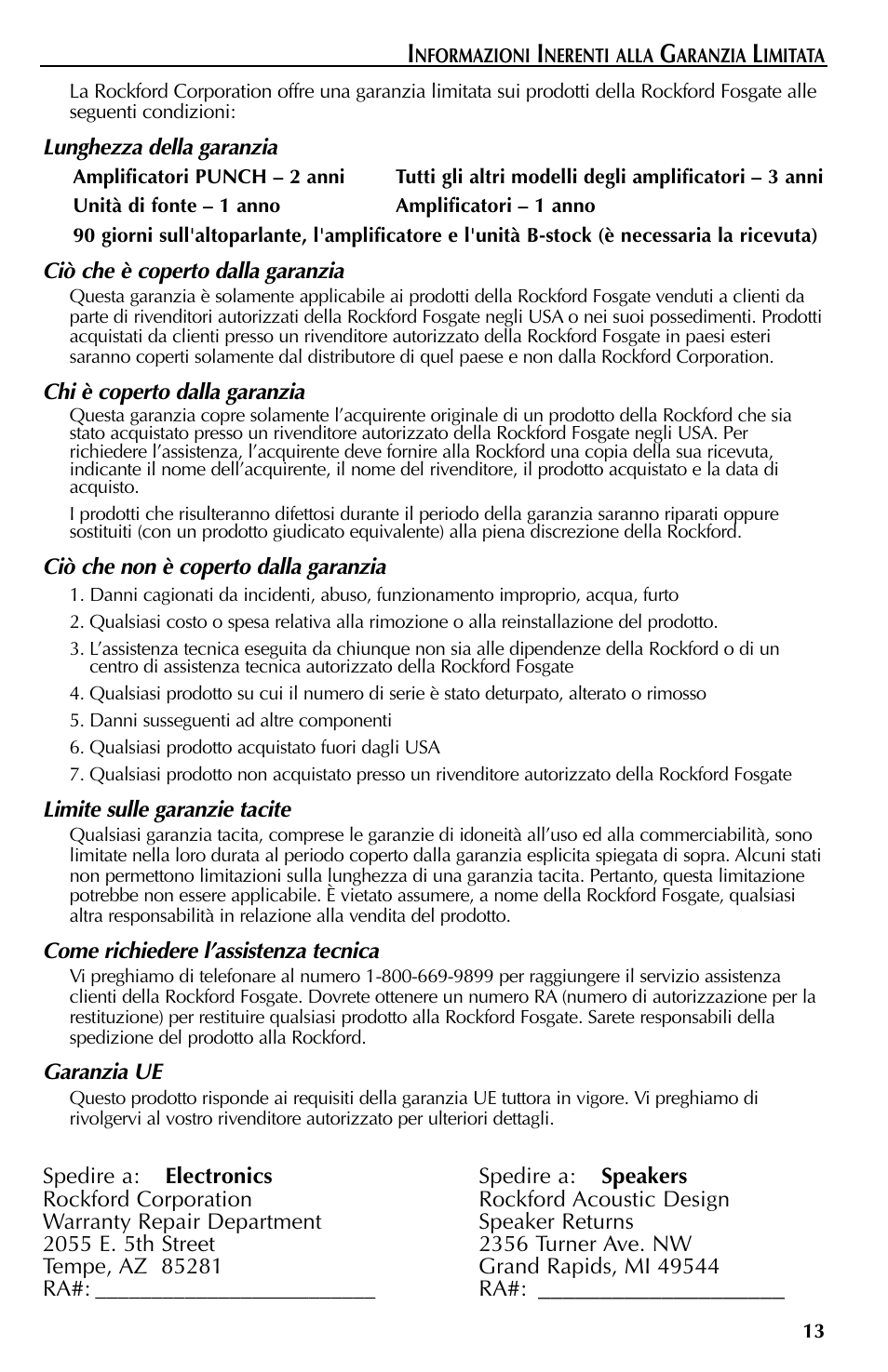 Rockford Fosgate X2 User Manual | Page 61 / 64