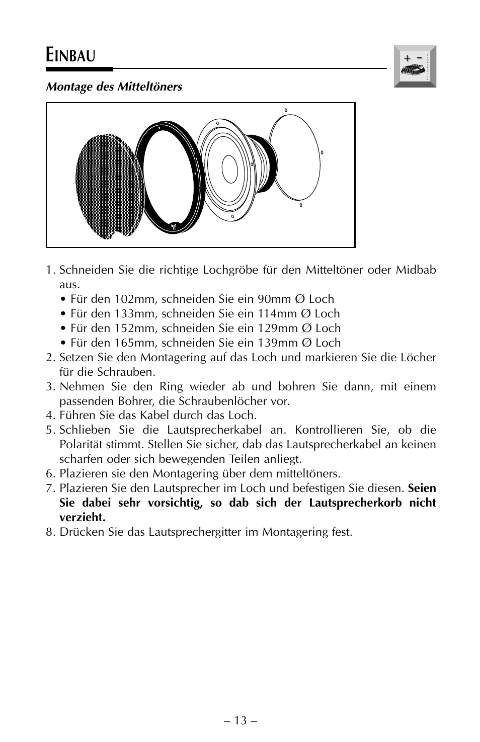 Inbau | Rockford Fosgate FNX2405 User Manual | Page 16 / 20