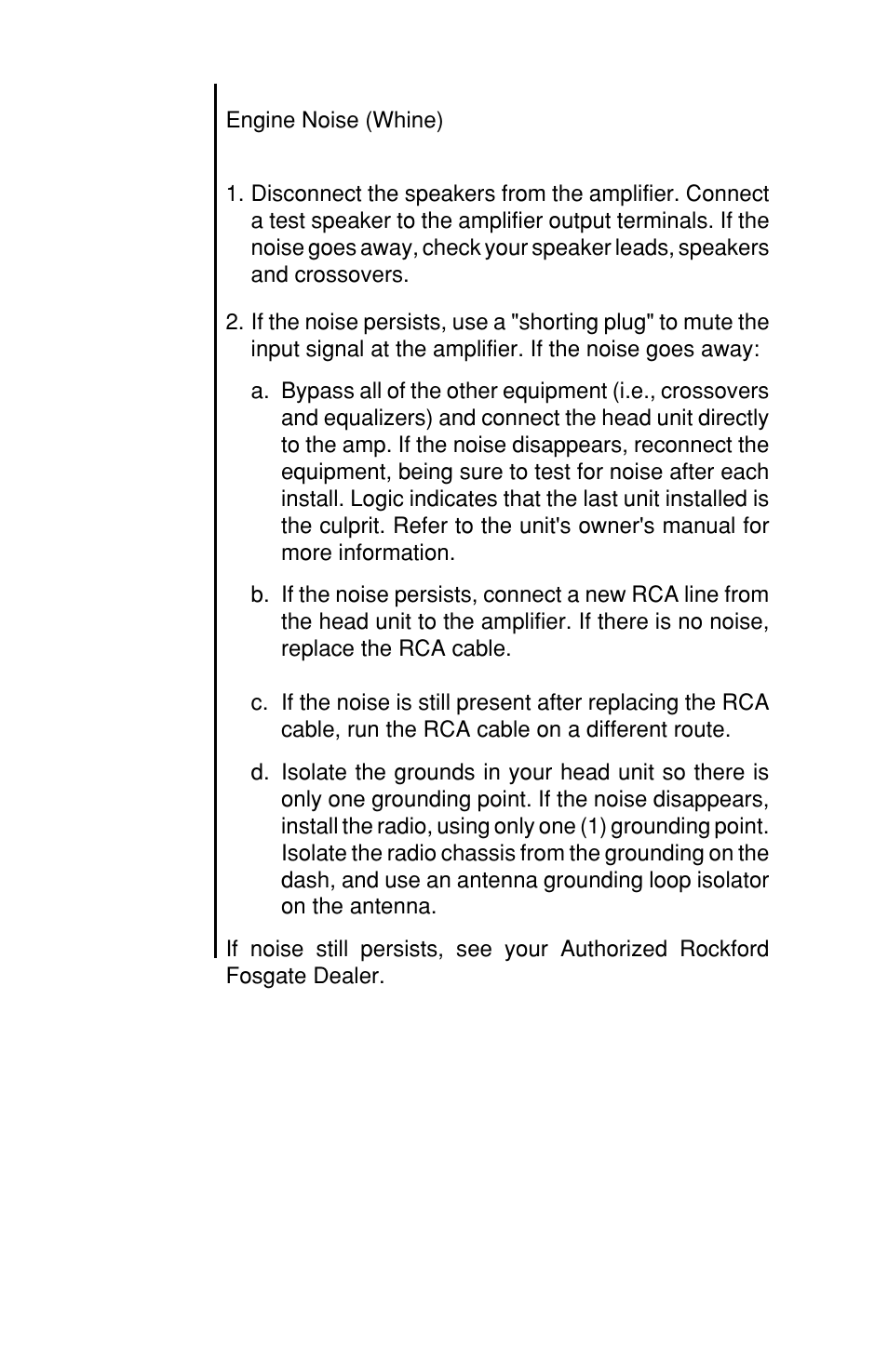 Rockford Fosgate 4-CHANNEL AMPLIFIER User Manual | Page 30 / 35