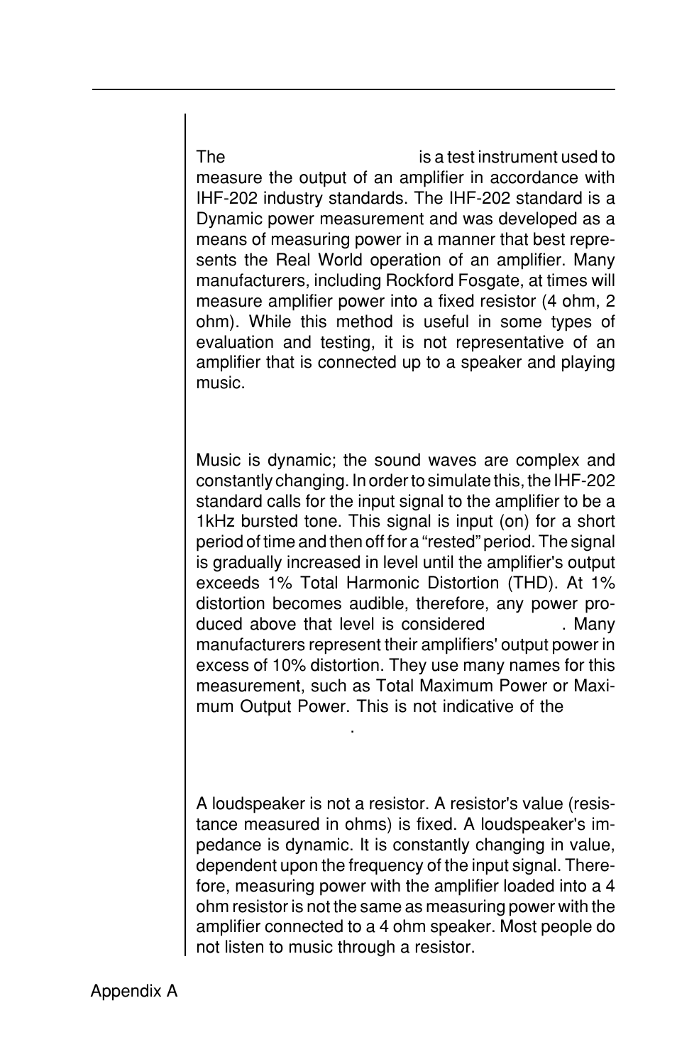 Dynamic power measurements | Rockford Fosgate 4-CHANNEL AMPLIFIER User Manual | Page 31 / 35