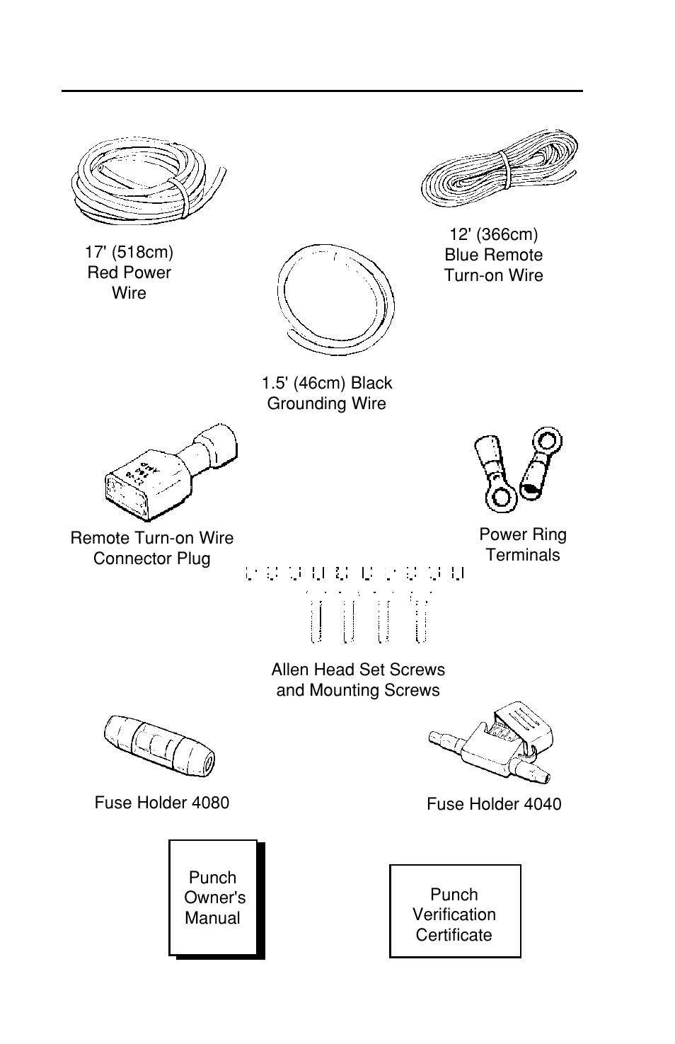 Punch 4-channel accessory pack | Rockford Fosgate 4-CHANNEL AMPLIFIER User Manual | Page 6 / 35