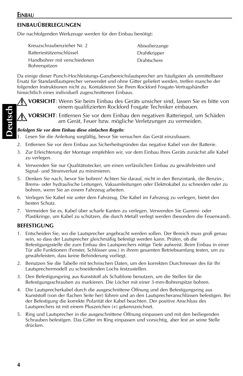 Deutsch | Rockford Fosgate FRC3268 User Manual | Page 22 / 32