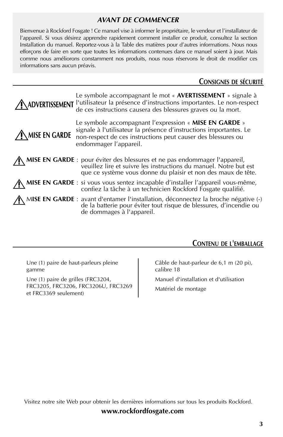 Rockford Fosgate FRC3268 User Manual | Page 9 / 32
