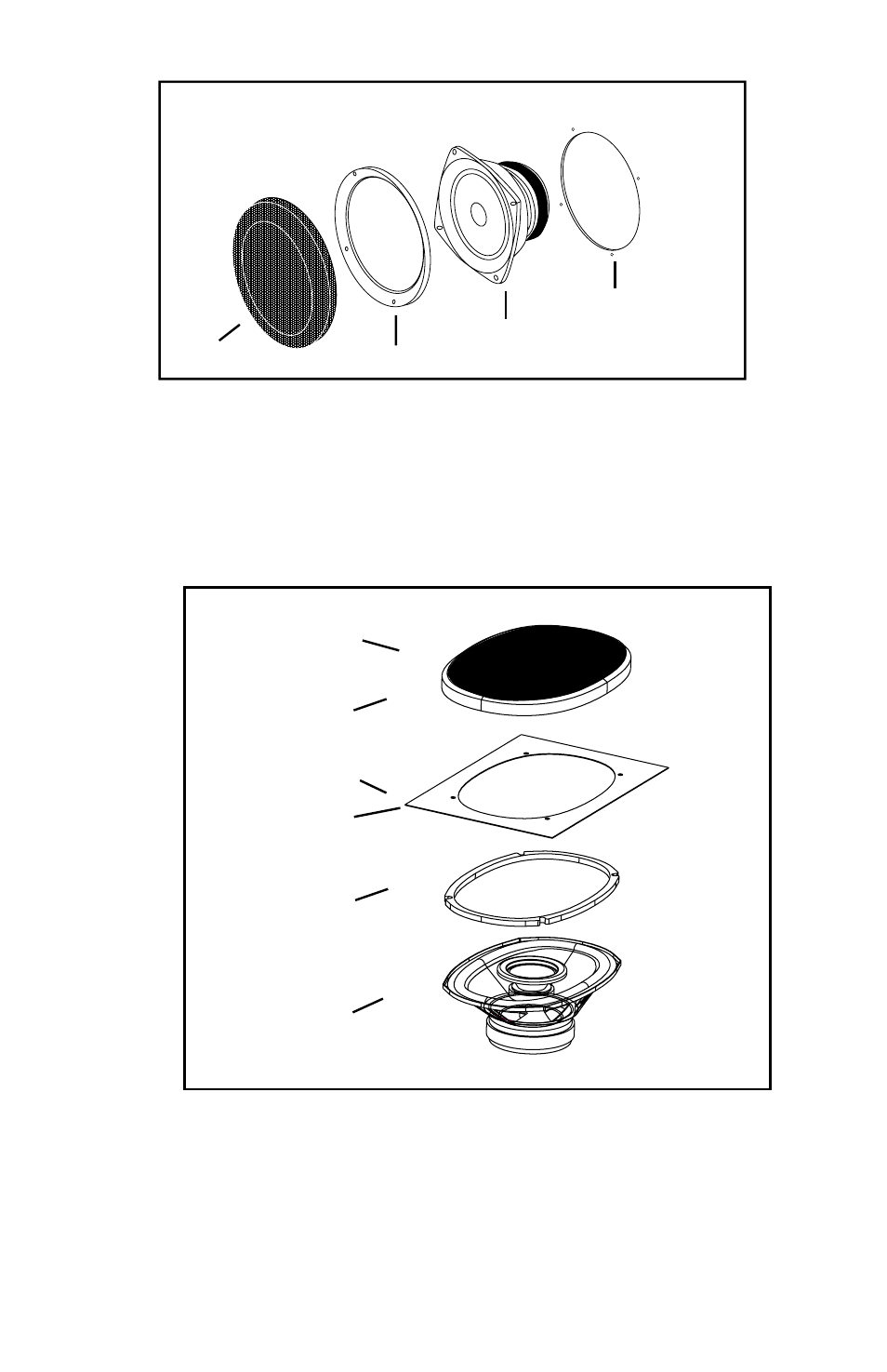 Example of 6" x 9" rear-deck installation, Example of standard door installation | Rockford Fosgate FRC2203 User Manual | Page 9 / 16