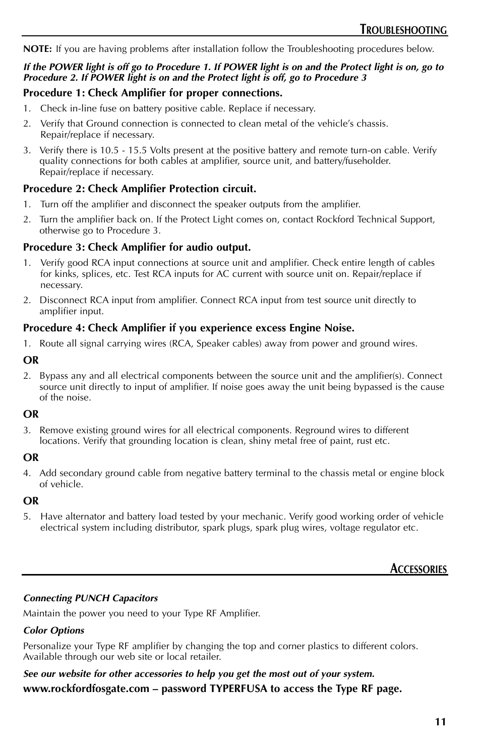 Rockford Fosgate FFX6 User Manual | Page 11 / 64