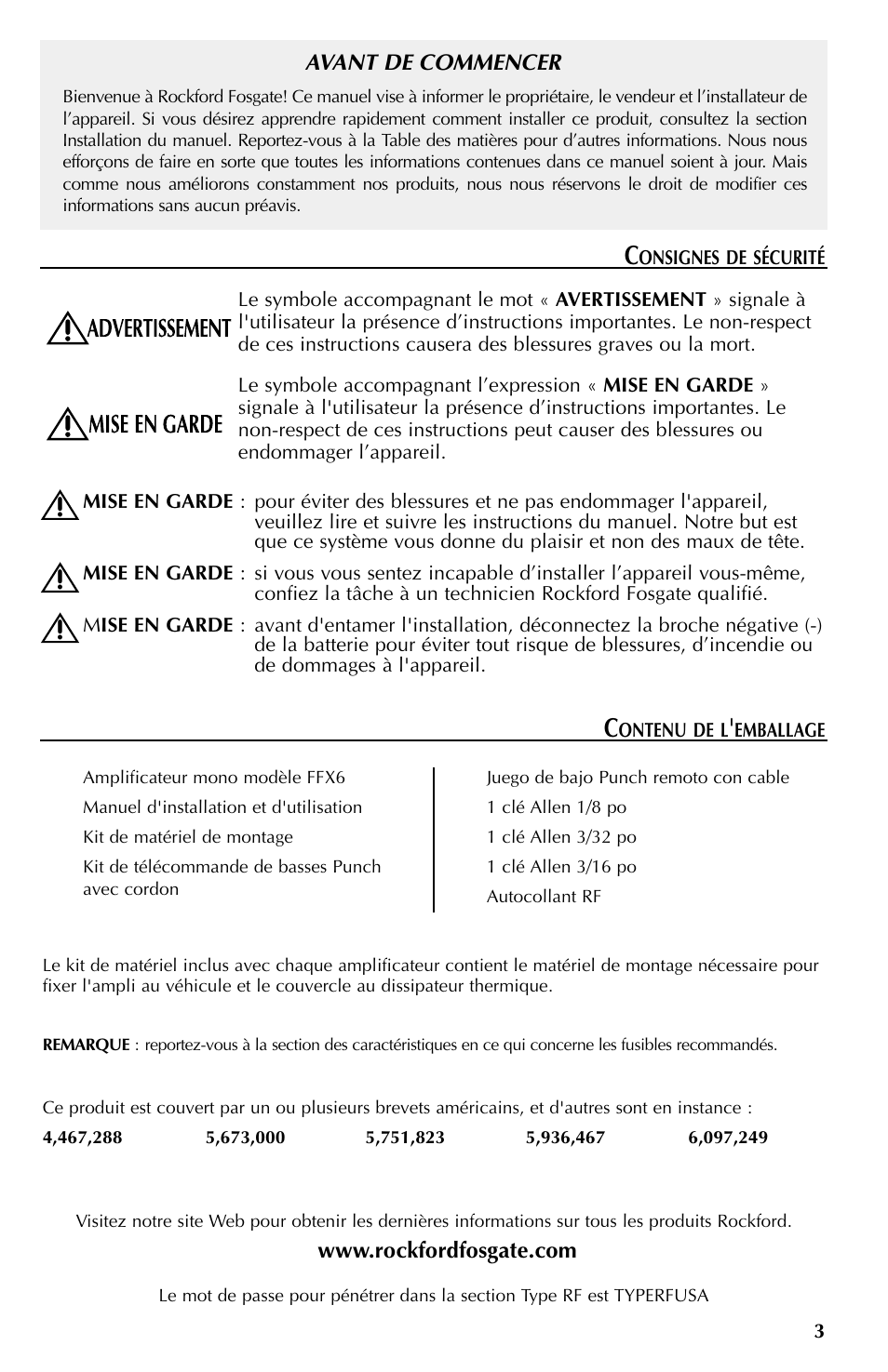 Rockford Fosgate FFX6 User Manual | Page 15 / 64