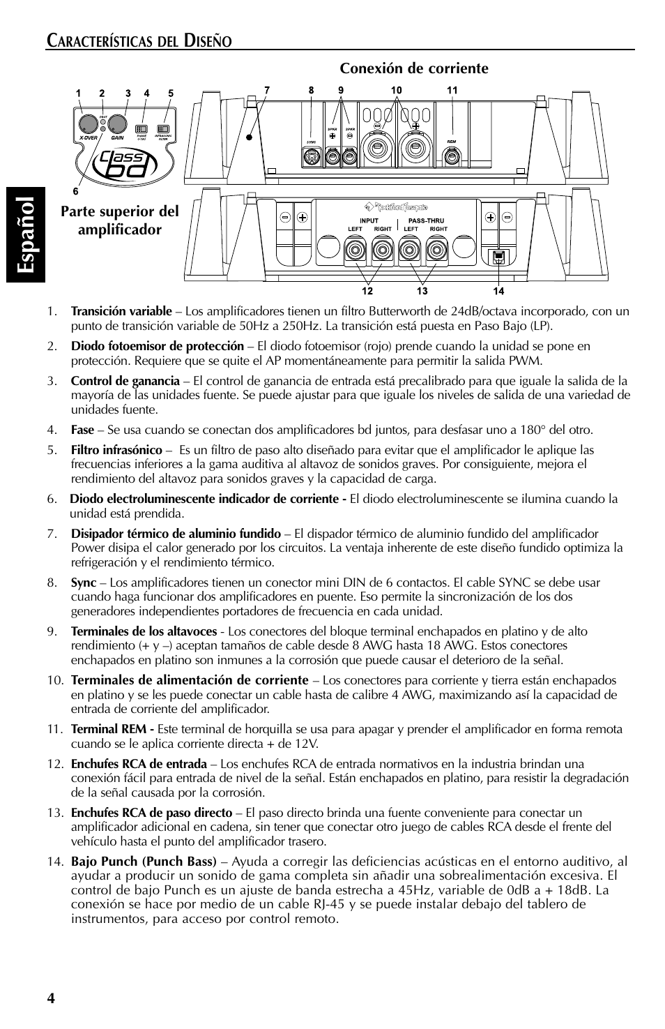 Espa ñ ol | Rockford Fosgate FFX6 User Manual | Page 28 / 64