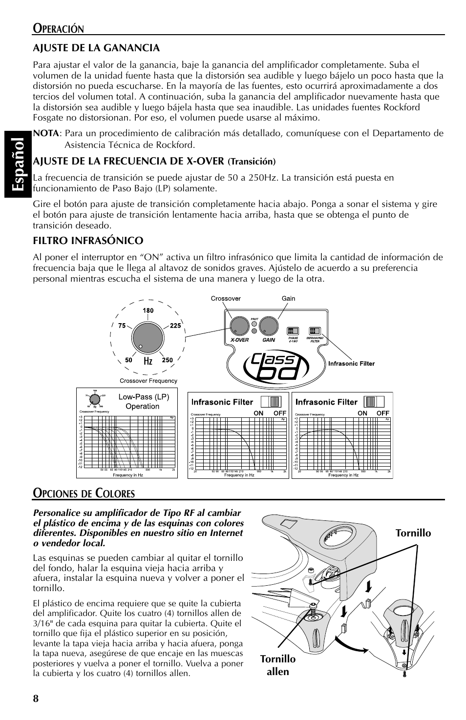 Espa ñ ol | Rockford Fosgate FFX6 User Manual | Page 32 / 64