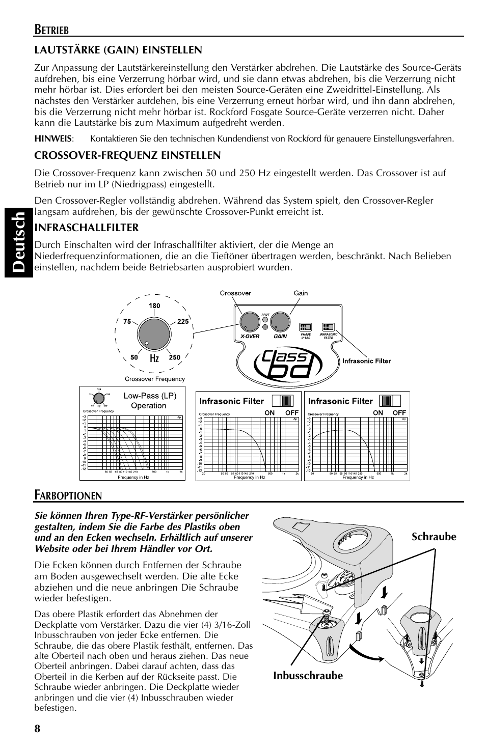 Deutsch | Rockford Fosgate FFX6 User Manual | Page 44 / 64