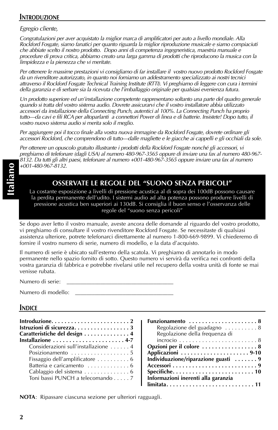 Italiano | Rockford Fosgate FFX6 User Manual | Page 50 / 64