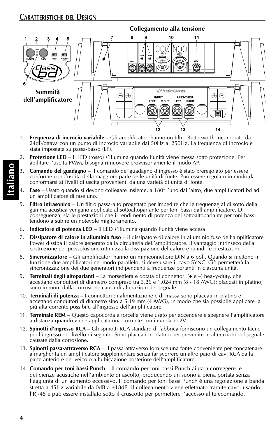 Italiano | Rockford Fosgate FFX6 User Manual | Page 52 / 64