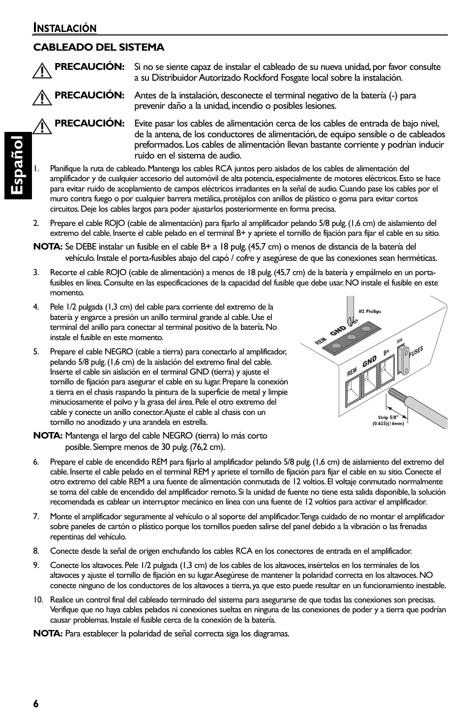 Español | Rockford Fosgate Punch 45 User Manual | Page 26 / 52