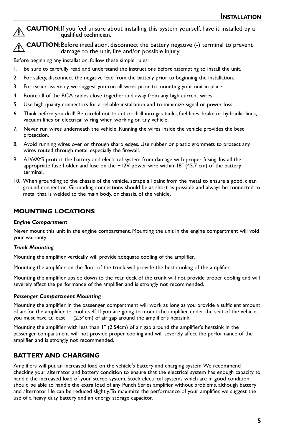 Rockford Fosgate Punch 45 User Manual | Page 5 / 52