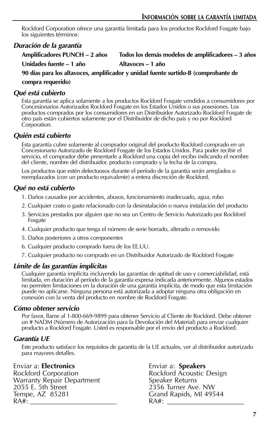 Rockford Fosgate RFD2210 User Manual | Page 23 / 36