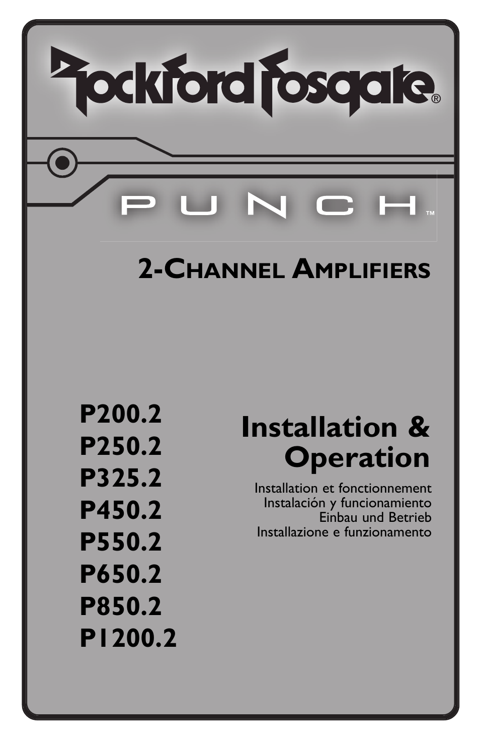 Rockford Fosgate P550.2 User Manual | 64 pages