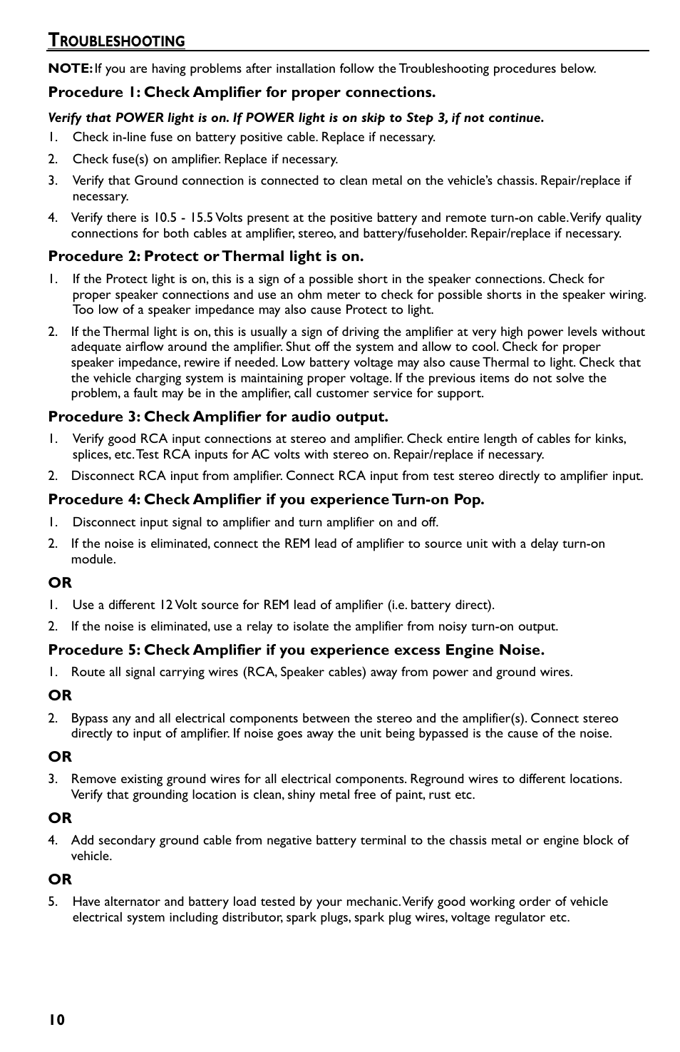 Rockford Fosgate P550.2 User Manual | Page 10 / 64