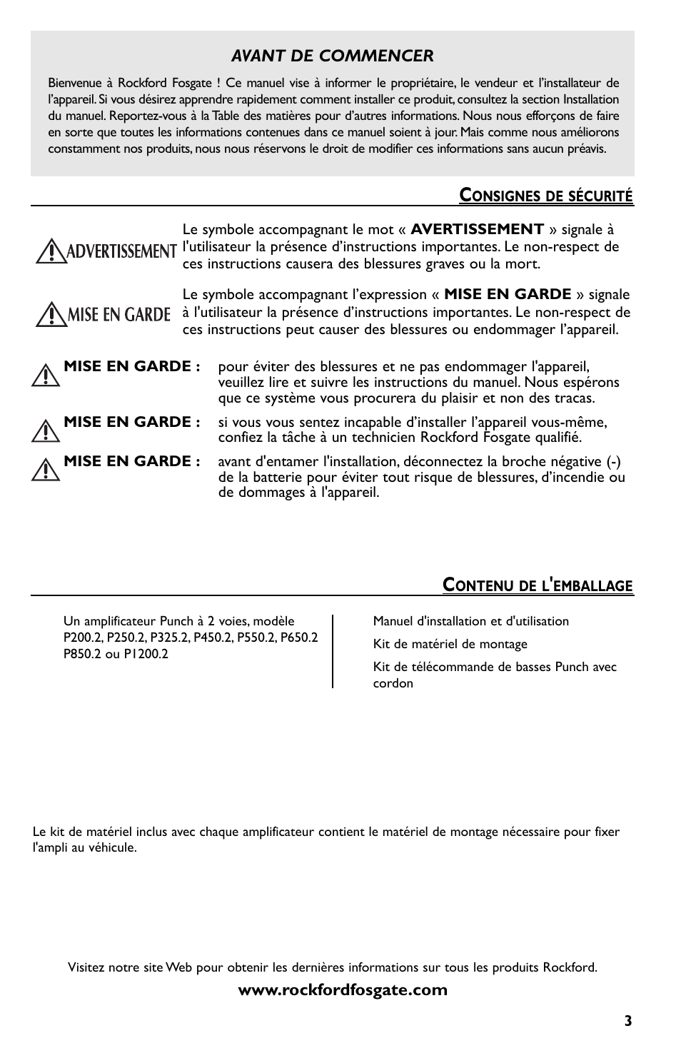 Rockford Fosgate P550.2 User Manual | Page 15 / 64