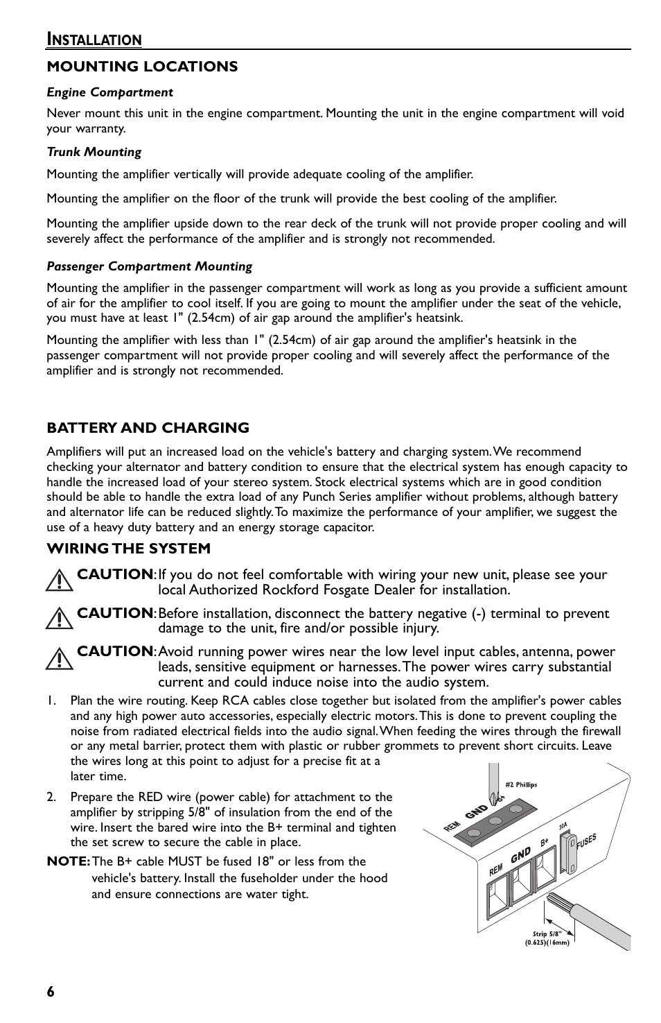 Rockford Fosgate P550.2 User Manual | Page 6 / 64