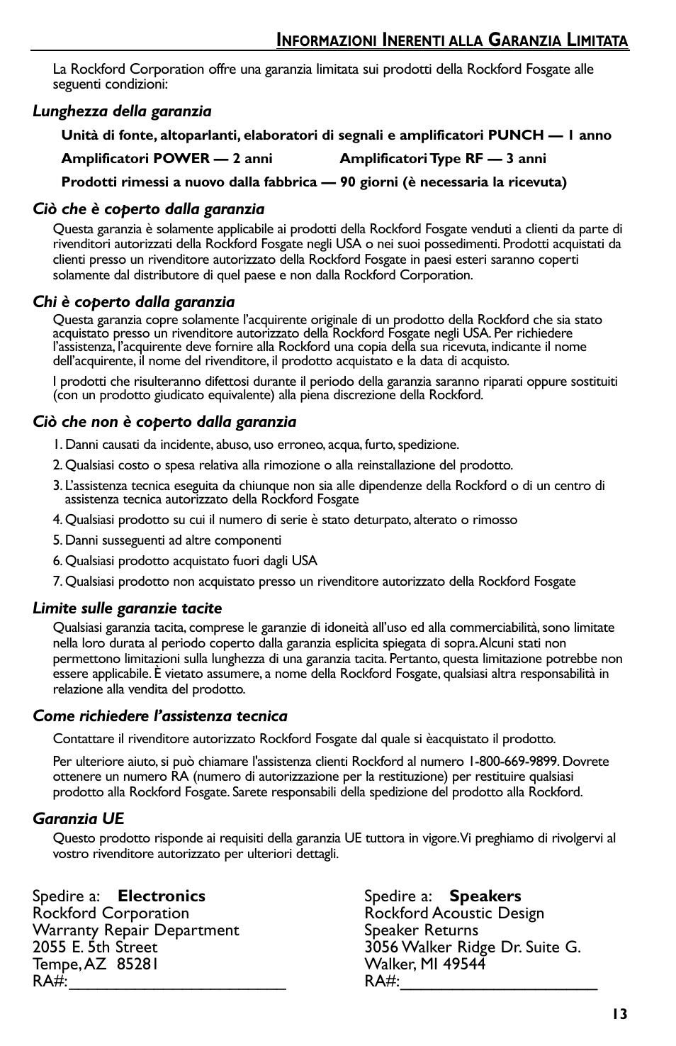 Rockford Fosgate P550.2 User Manual | Page 61 / 64