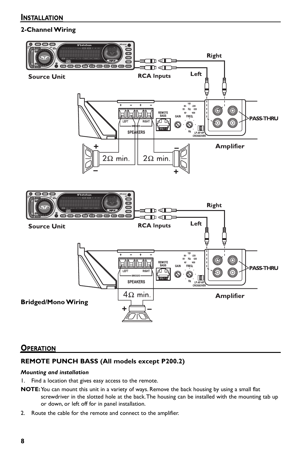 Rockford Fosgate P550.2 User Manual | Page 8 / 64
