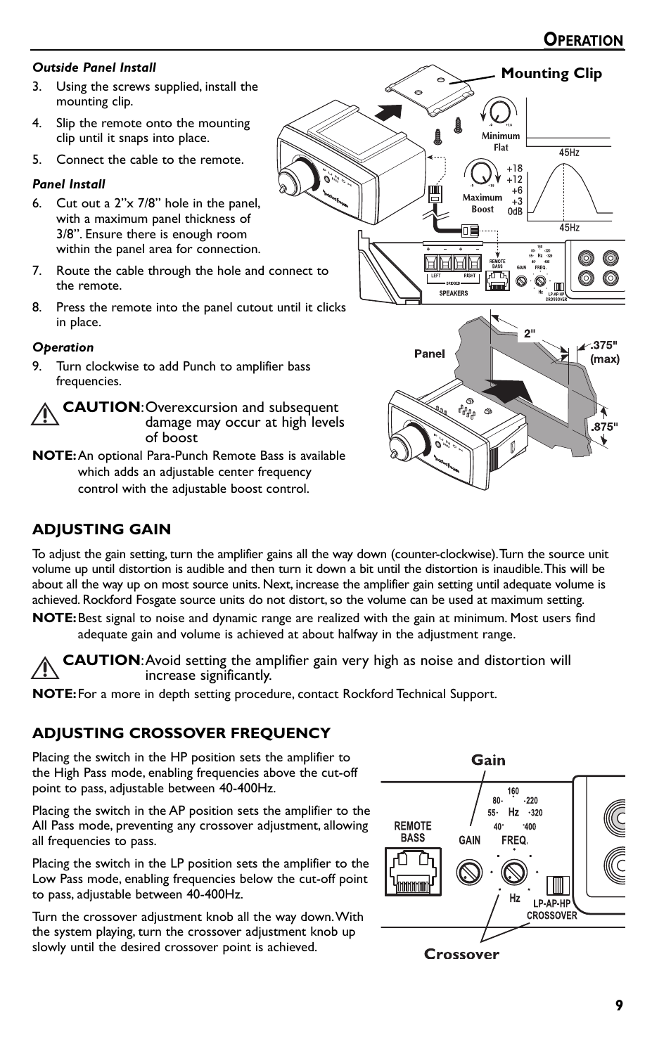 Rockford Fosgate P550.2 User Manual | Page 9 / 64