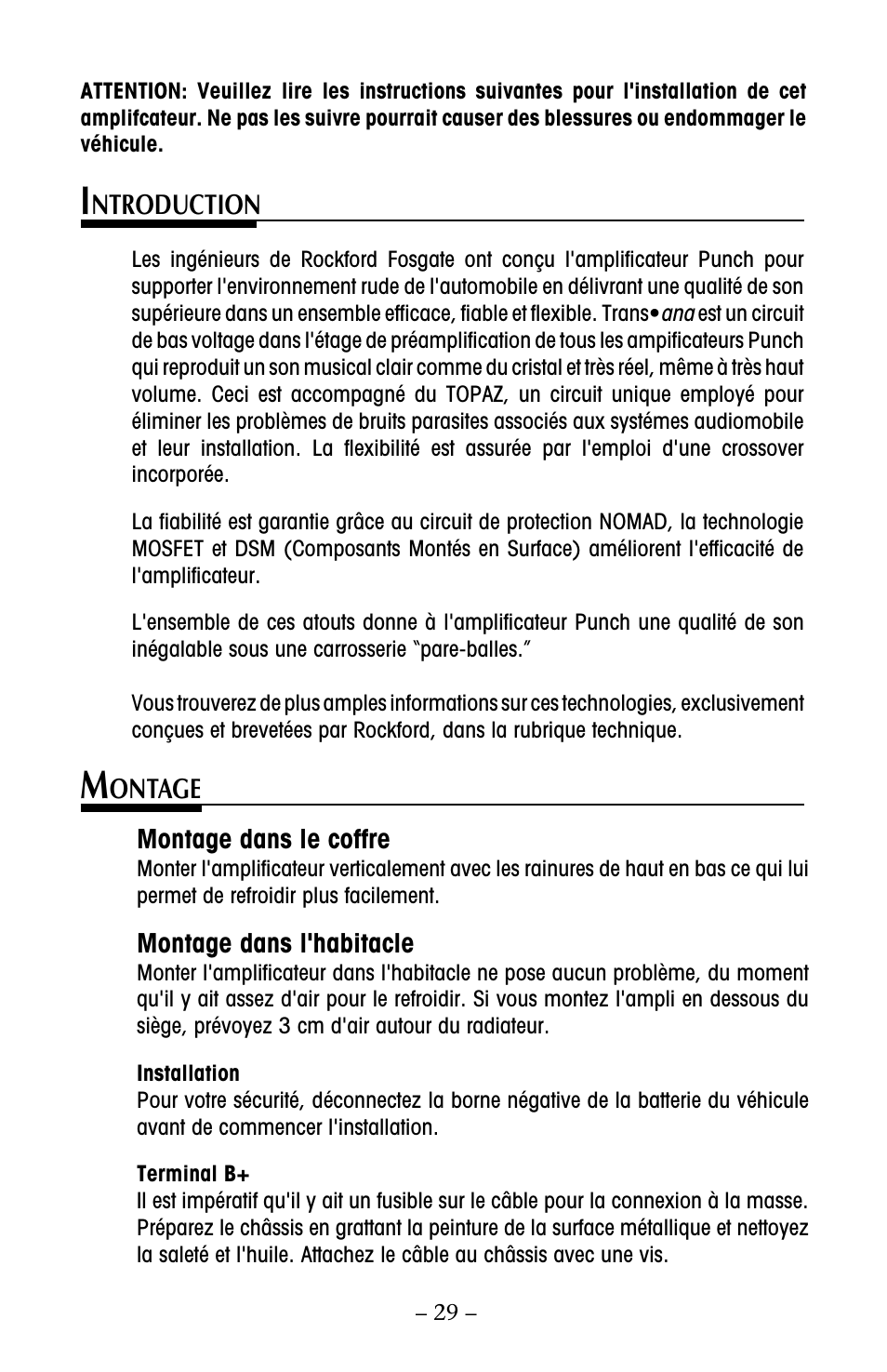 Rockford Fosgate 250 User Manual | Page 34 / 40