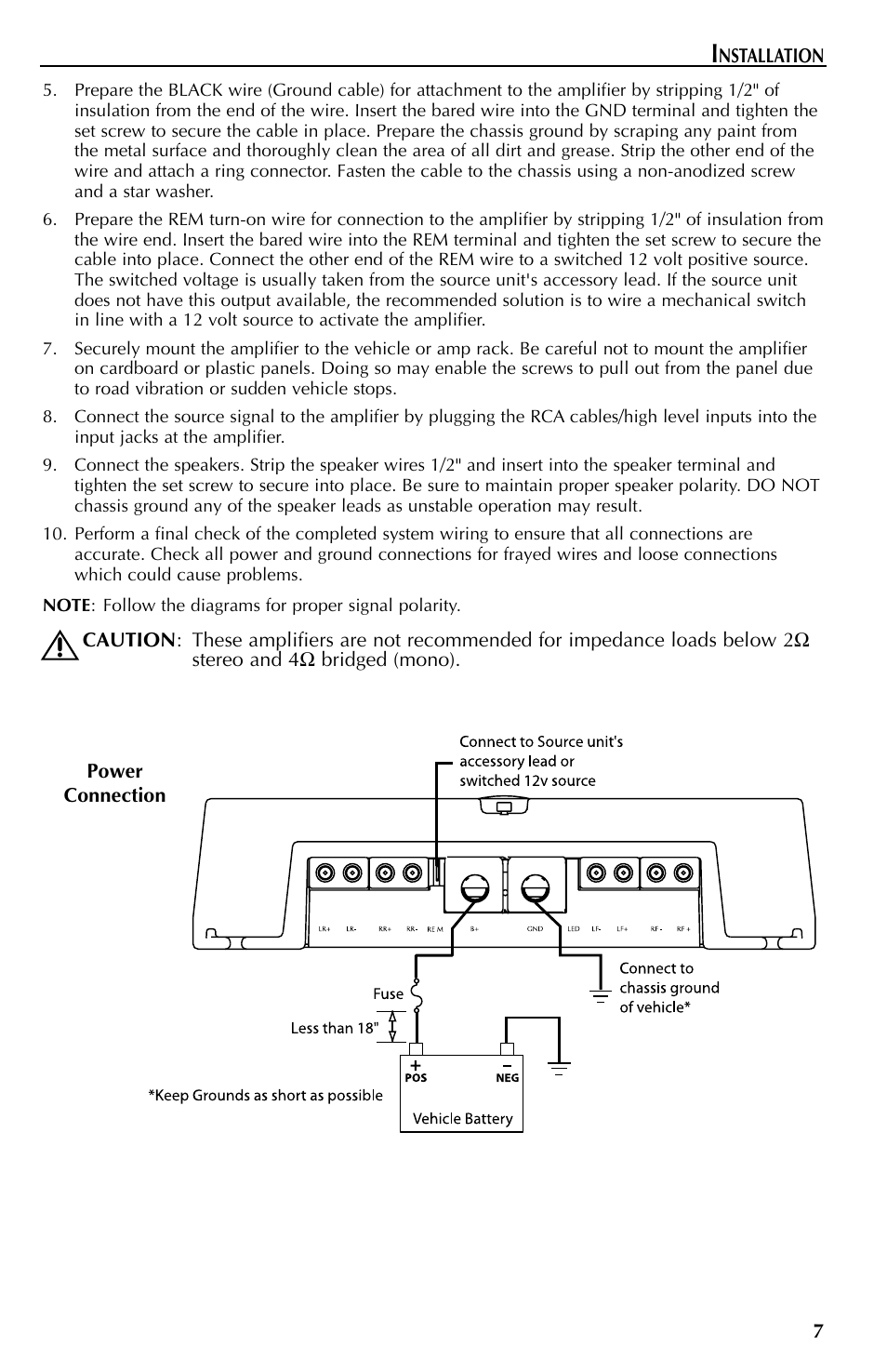 Power | Rockford Fosgate 750X User Manual | Page 7 / 15