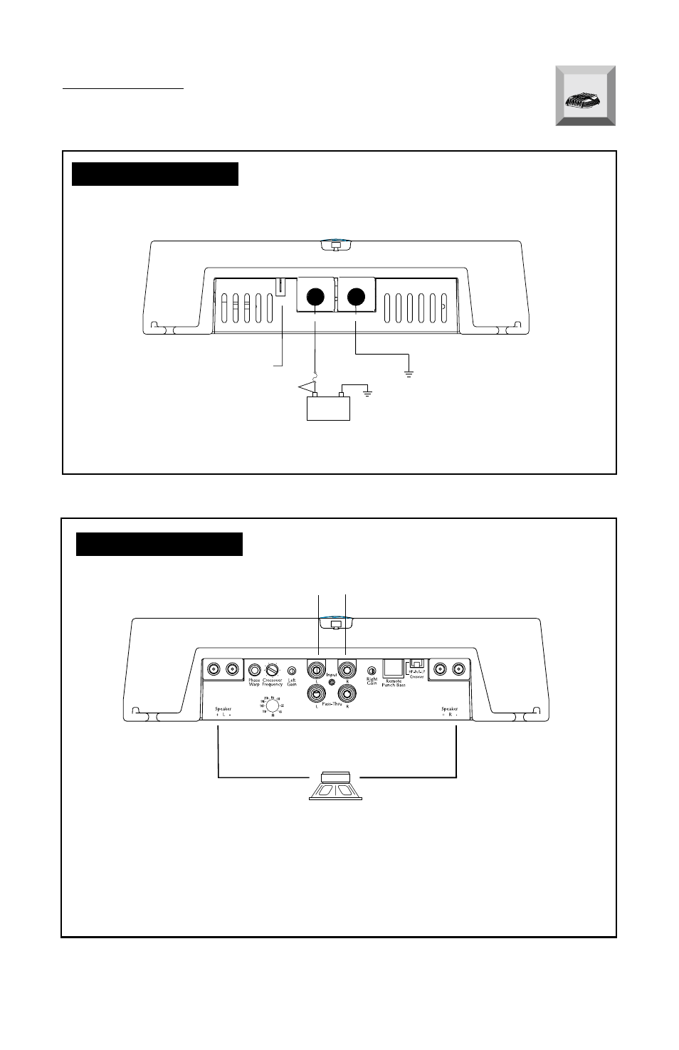 Installation, Power 1000, Bridged/mono mode power connections | Rockford Fosgate Power 250 2-Channel User Manual | Page 27 / 56