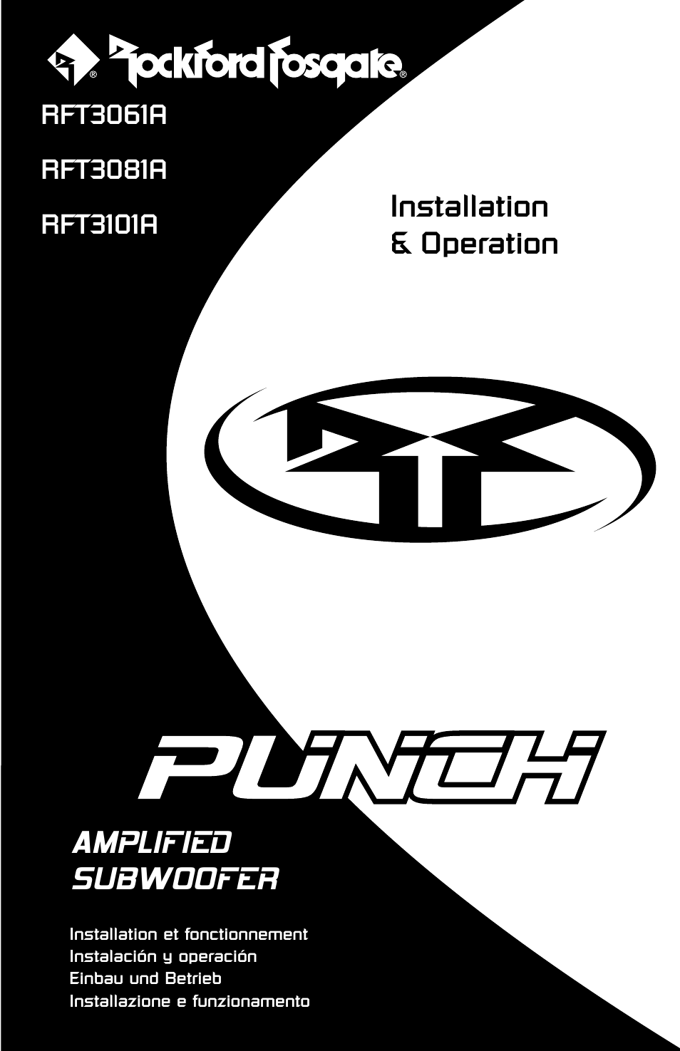 Rockford Fosgate RFT3061A User Manual | 52 pages