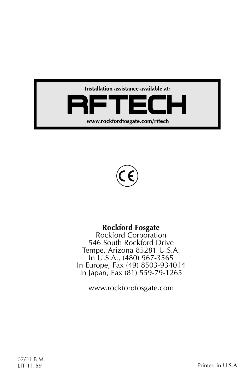 Rockford Fosgate RFT3061A User Manual | Page 52 / 52
