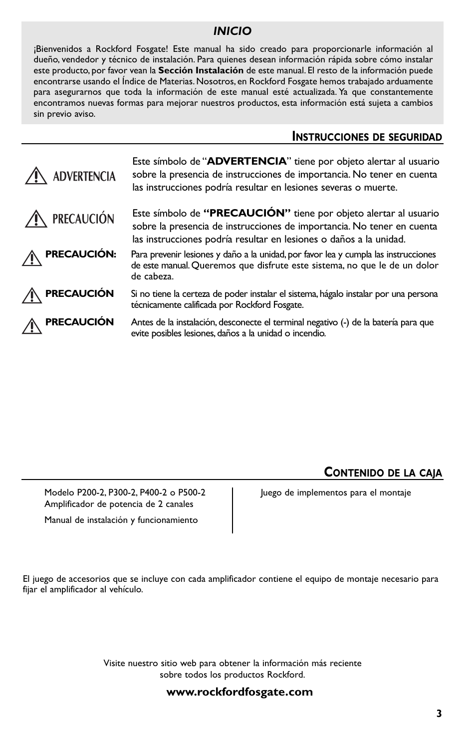 Rockford Fosgate p3002 User Manual | Page 23 / 52
