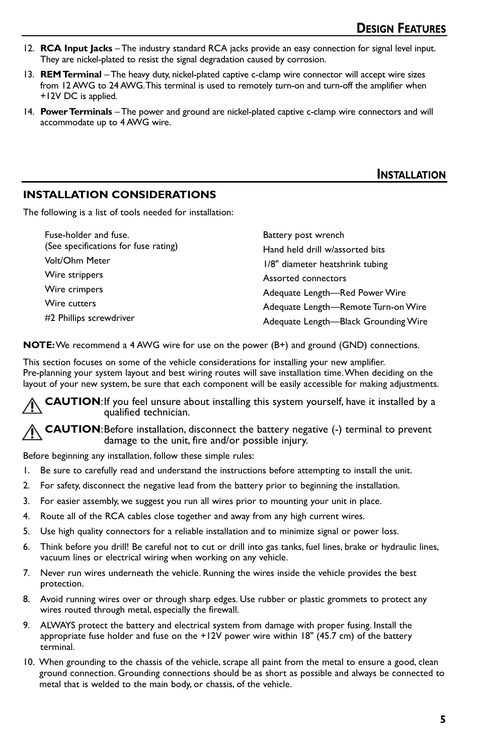 Rockford Fosgate p3002 User Manual | Page 5 / 52