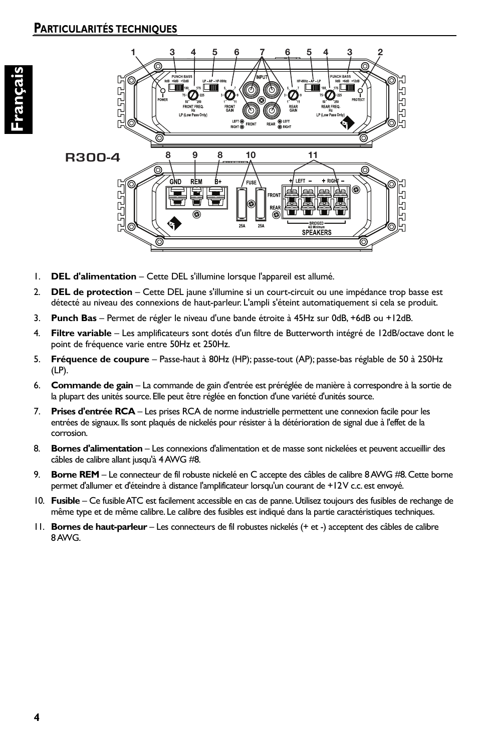 Fra n çais, R300-4 | Rockford Fosgate Prime R300-4 User Manual | Page 14 / 52