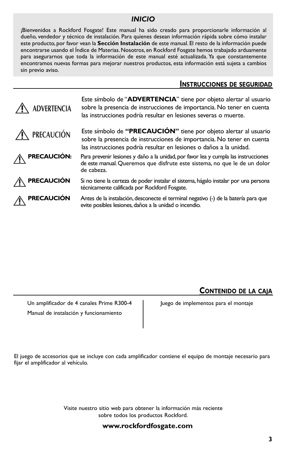 Inicio | Rockford Fosgate Prime R300-4 User Manual | Page 23 / 52